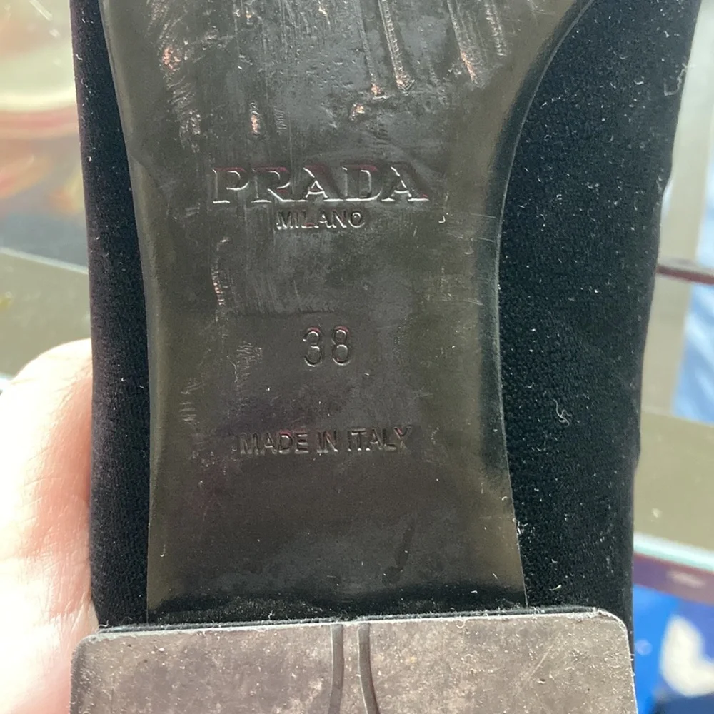 Prada Black Felt Lace Ups - Picture 2 of 2